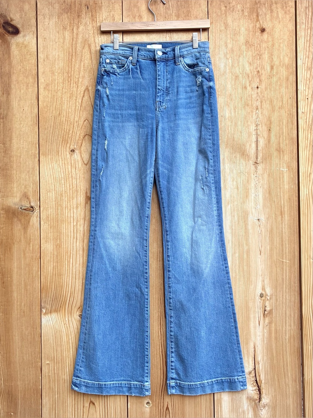 7FAM Ultra High Distressed Dojos Jeans Sz 27
